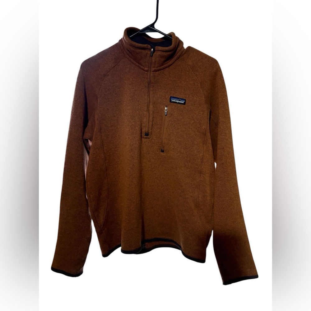 Patagonia Pullover Mens Medium Better Sweater 1/4 Zip Fleece Brown